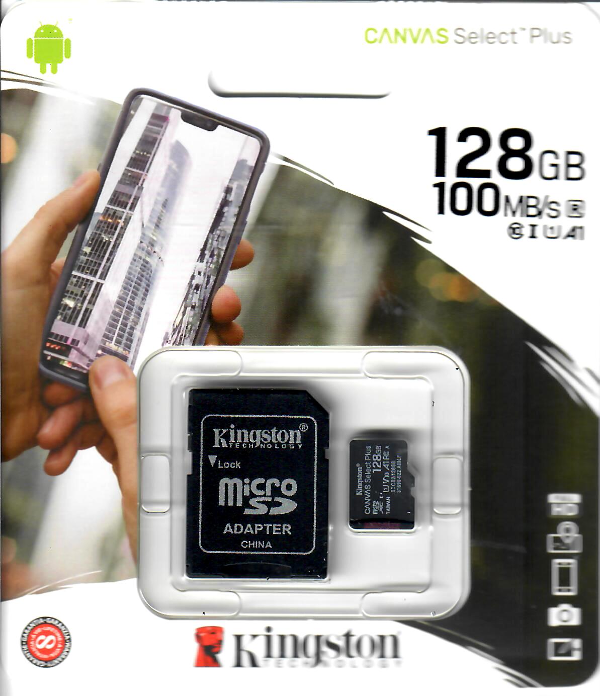 Kingston 128GB MicroSD 100MB/s