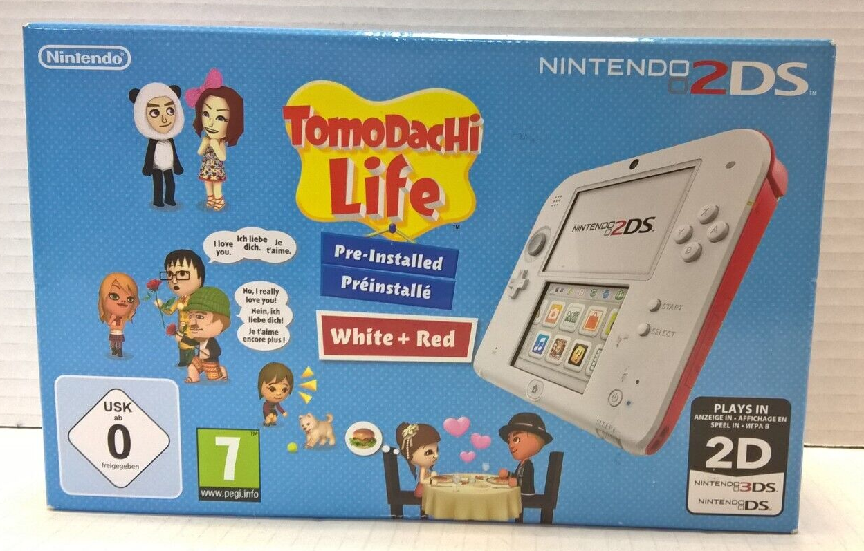 Nintendo 2DS Weiß Rot Tomodachi Life Ohne Spiel OVP