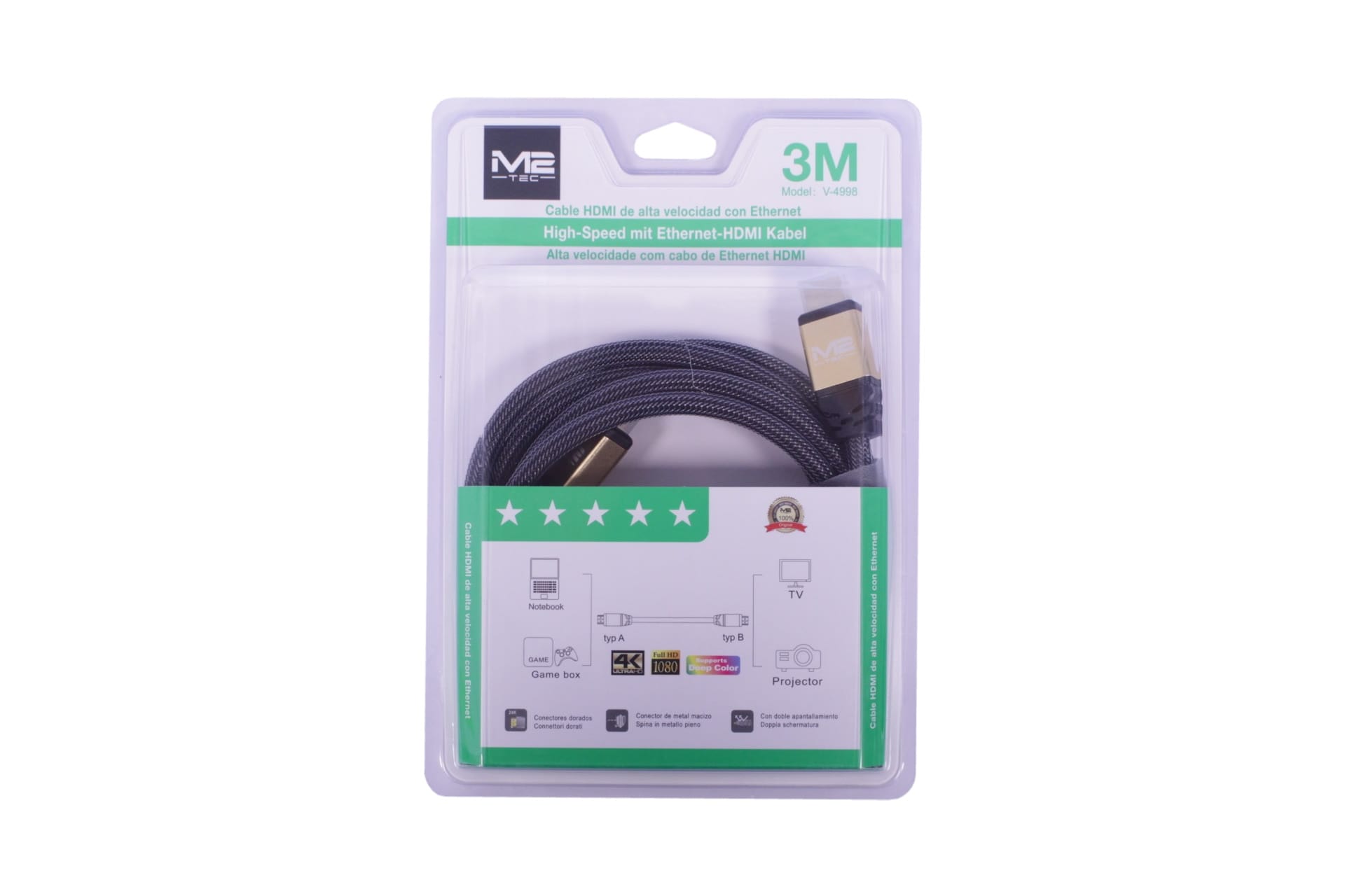 M2 TEC 4K HDMI Kabel 3m V-4998