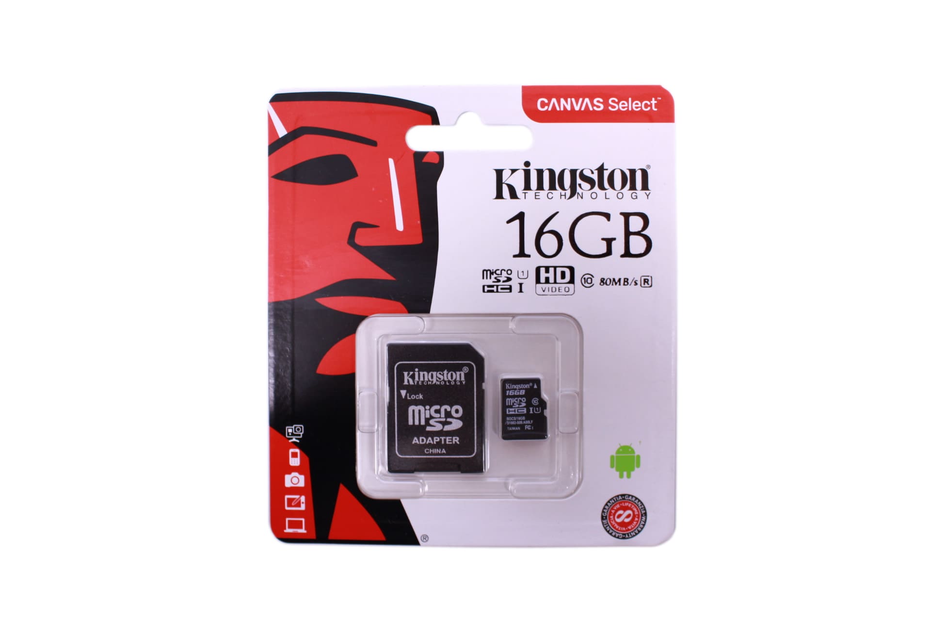 Kingston Micro SD 16GB Class 10