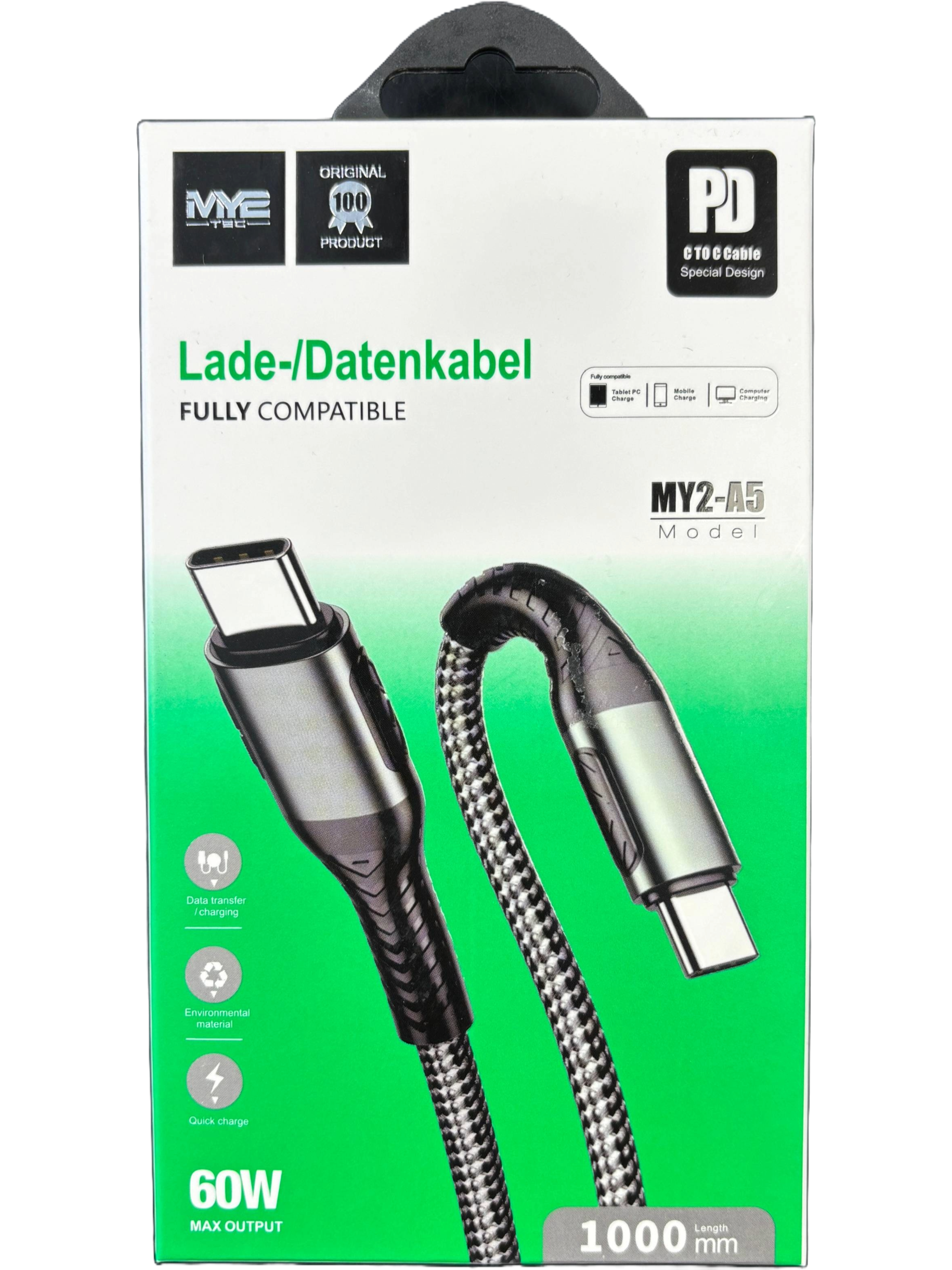 MY2-Tec USB-C to Type C Lade-/Datenkabel MY2-A5 1m