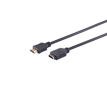 HDMI-A Verlängerungskabel 4K Schwarz, 0,25m