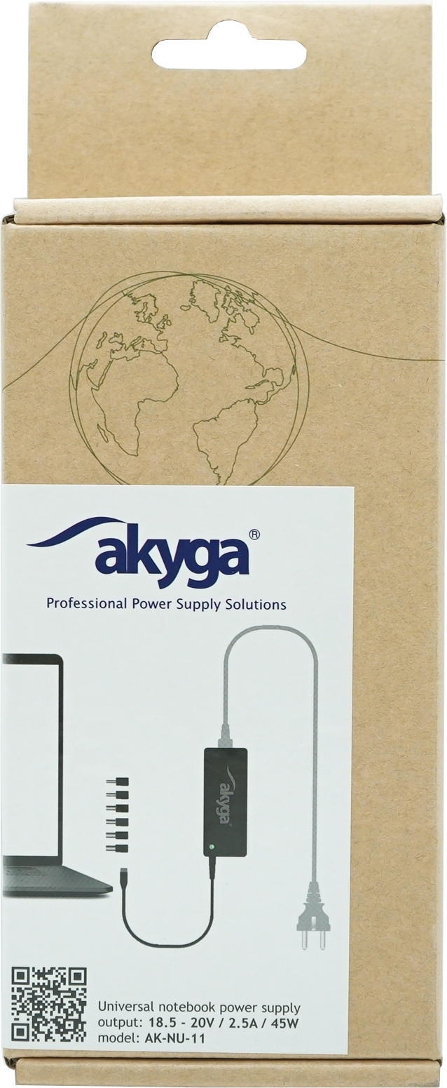 Akyga Universal Netzteil 18,5 - 20V / 2,5A / 45W AK-NU-11