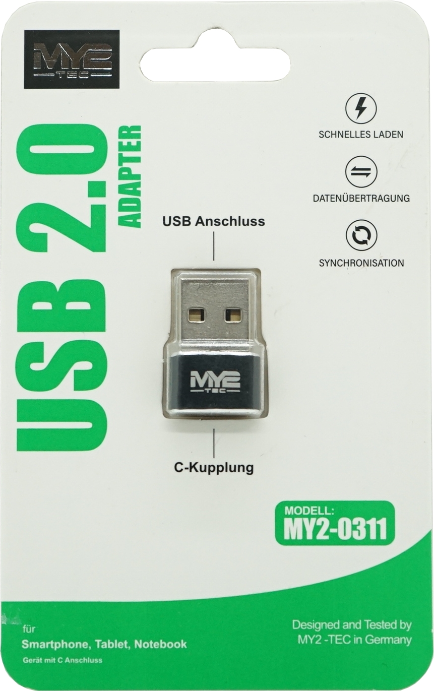 M2 Typ C auf USB 2.0 Adapter Schwarz