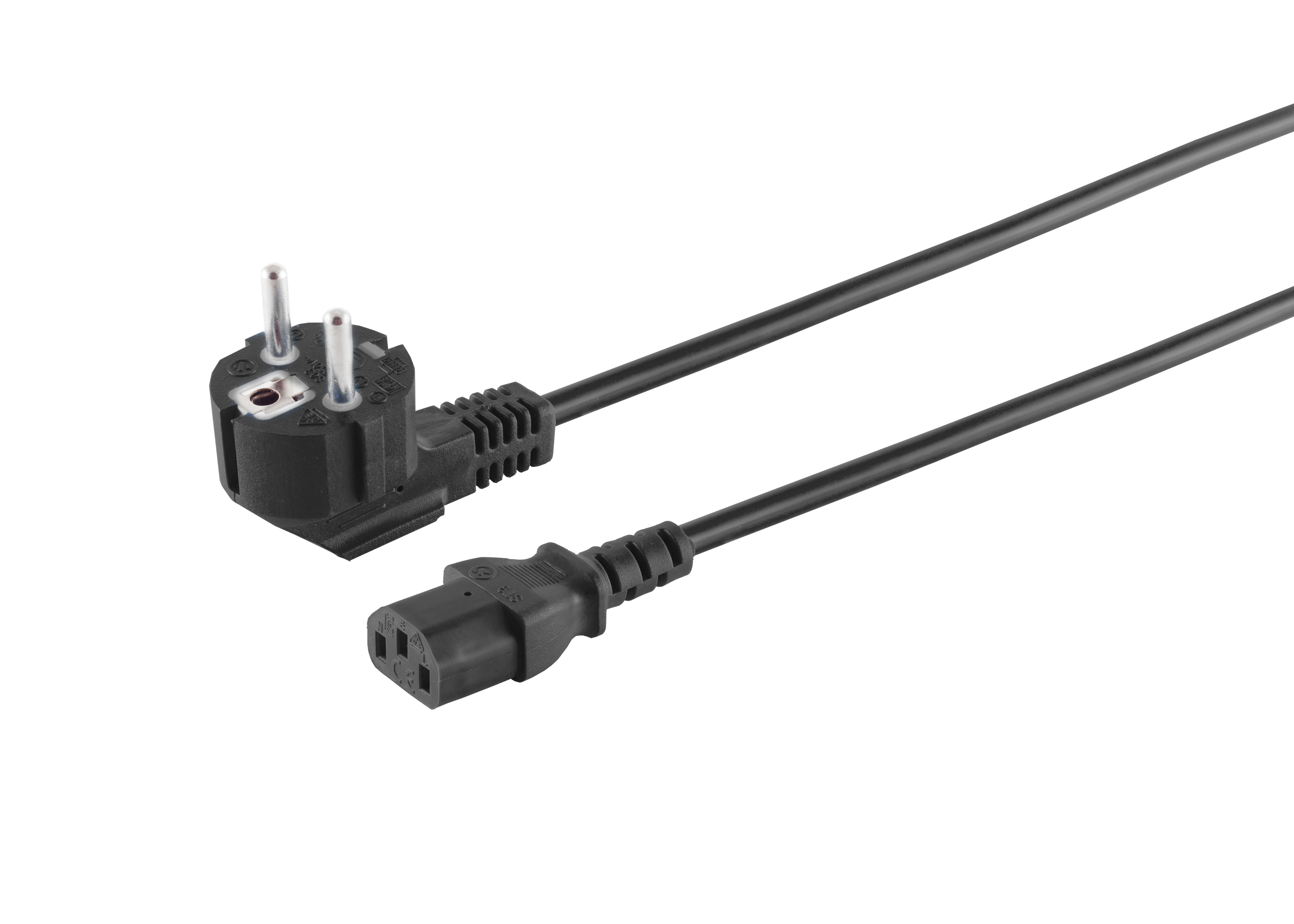 Kaltgerätestecker schwarz 1,8m
