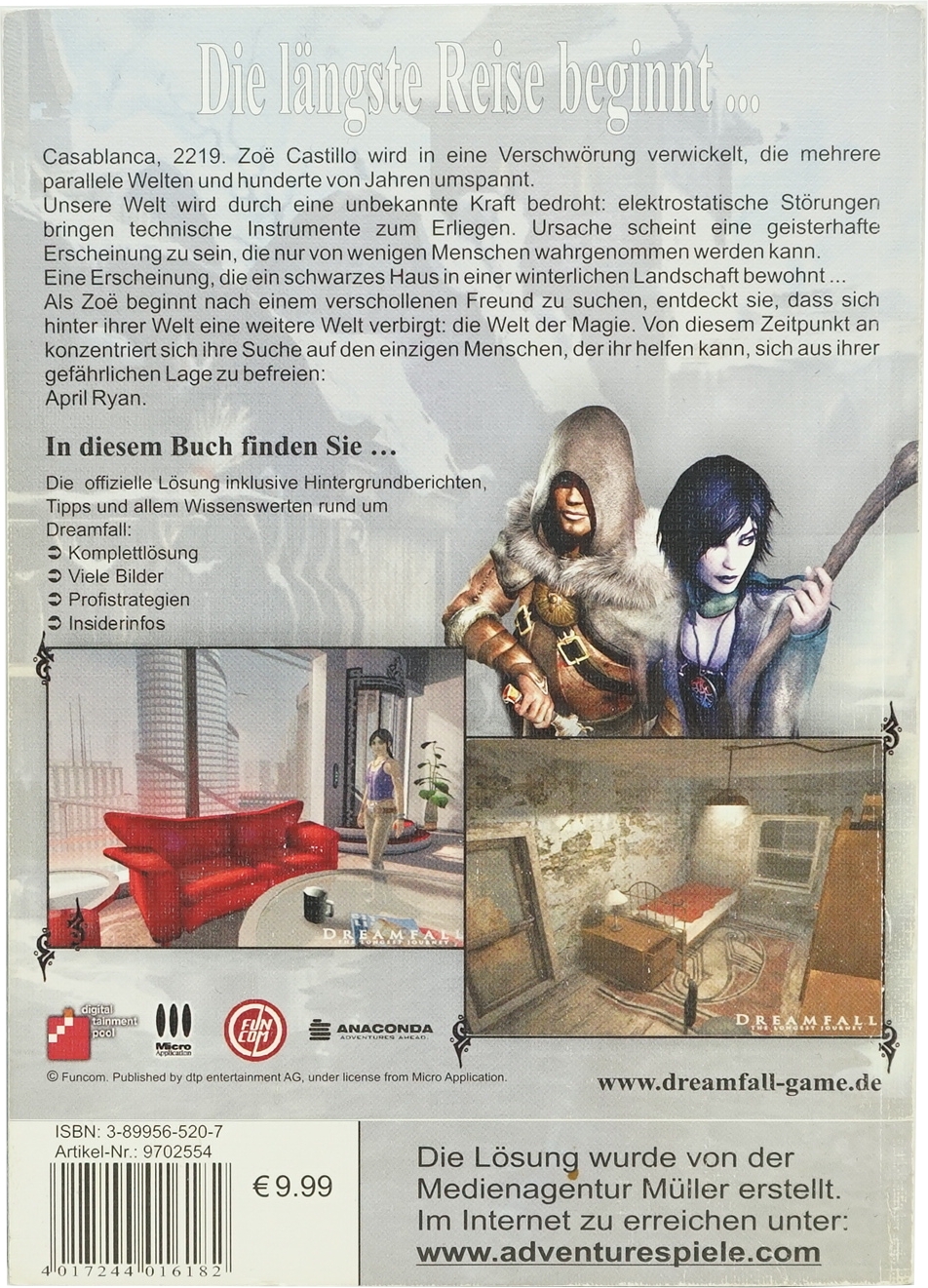 Dreamfall The Longest Journey - Die offizielle Lösung/Lösungsbuch PC Dreamfall The Longest Journey - Die offizielle Lösung/Lösungsbuch PC