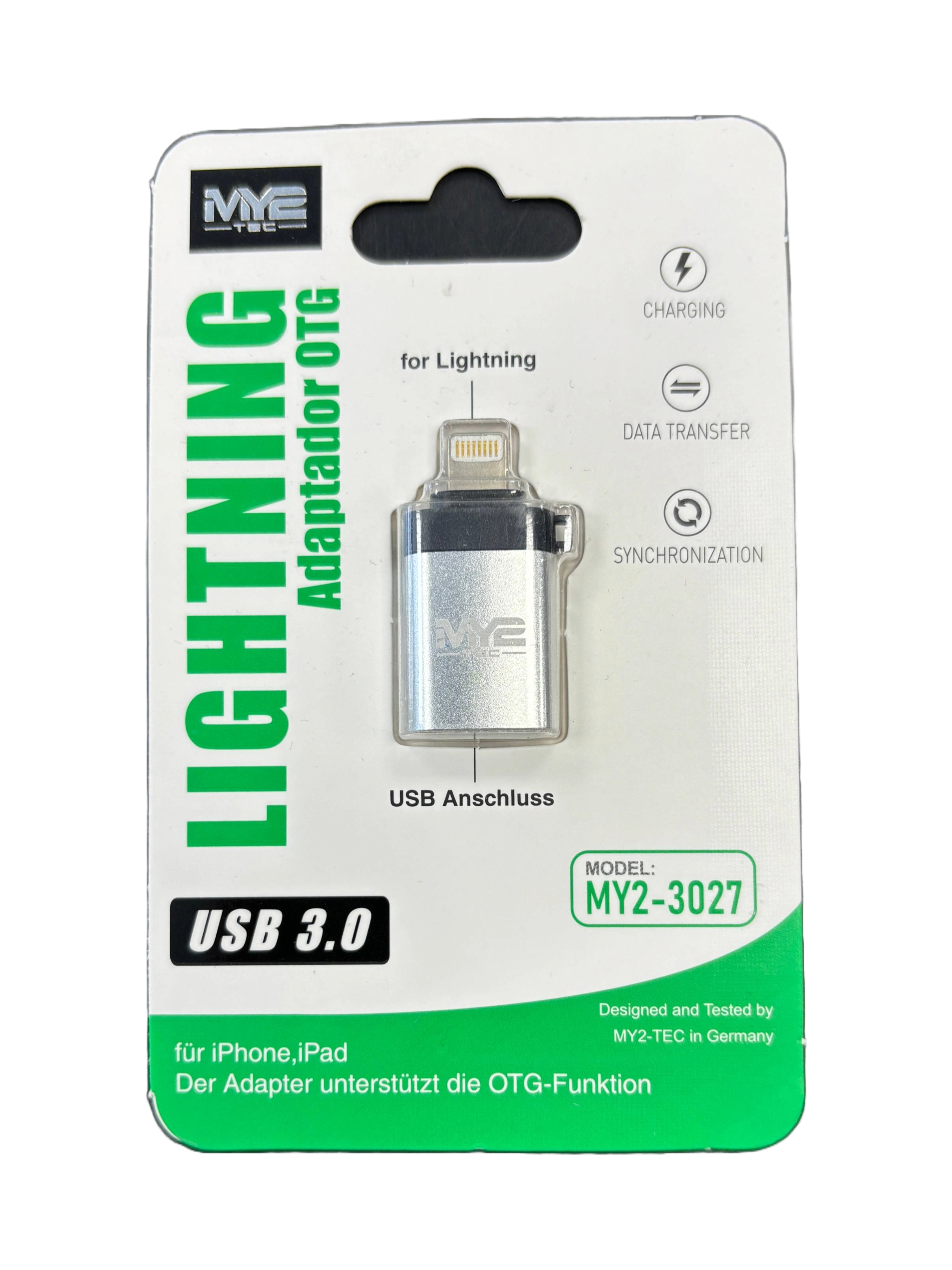 Lightning to USB-A 3.0 OTG Adapter MY2-3027
