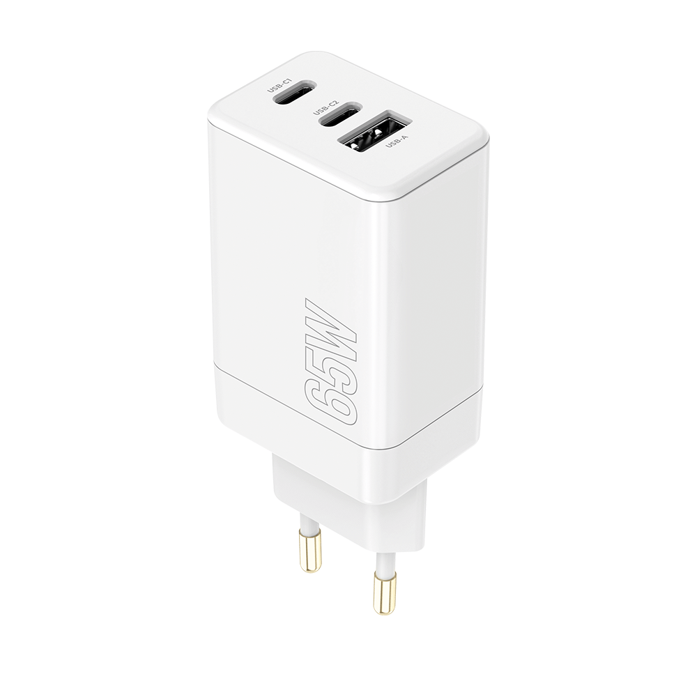Maxlife MXTC Charger 2x USB-C 1x USB 65W White
