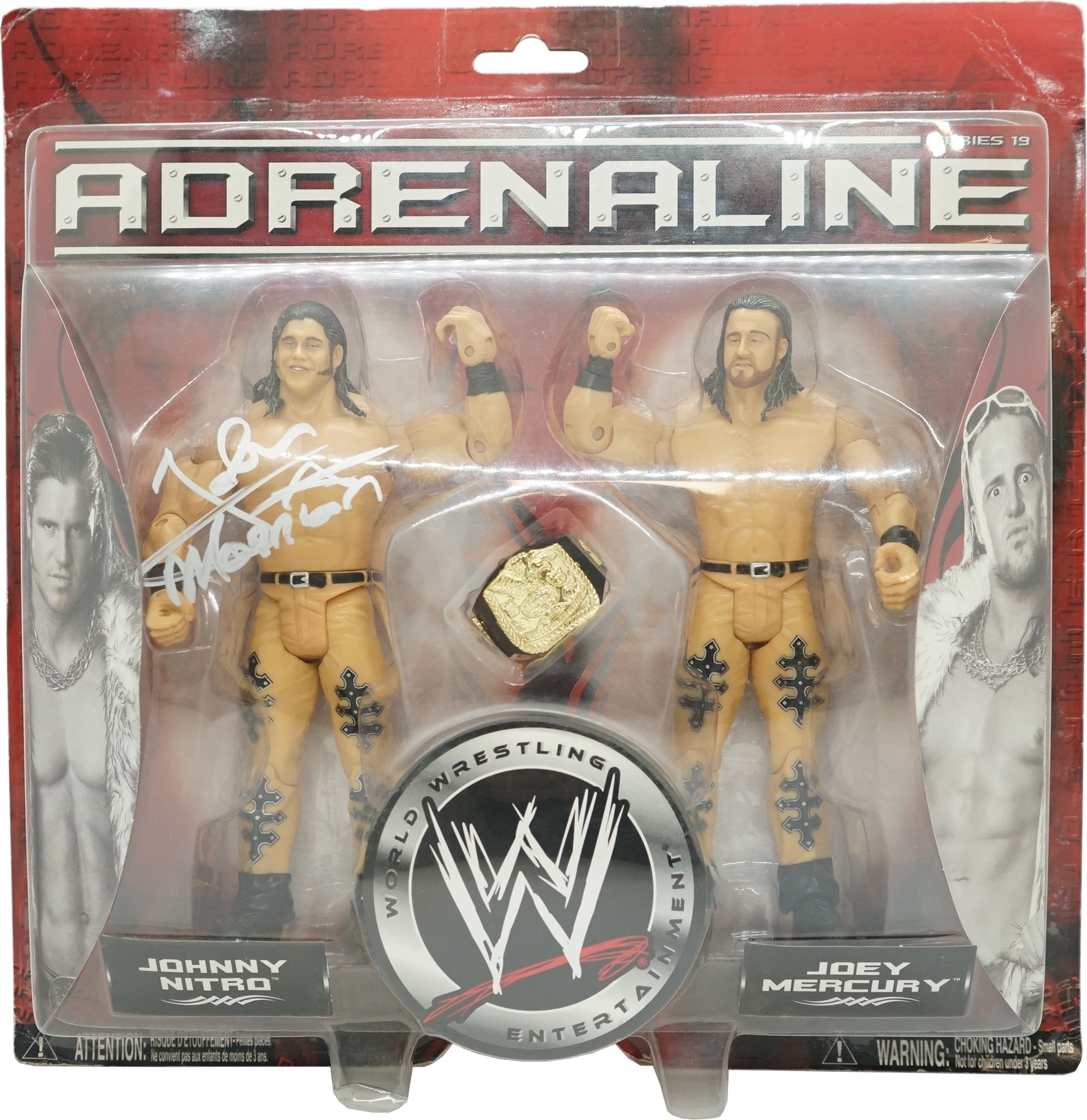 Jakks Pacific WWE Adrenaline Johnny Nitro + Joey Mercury Figuren