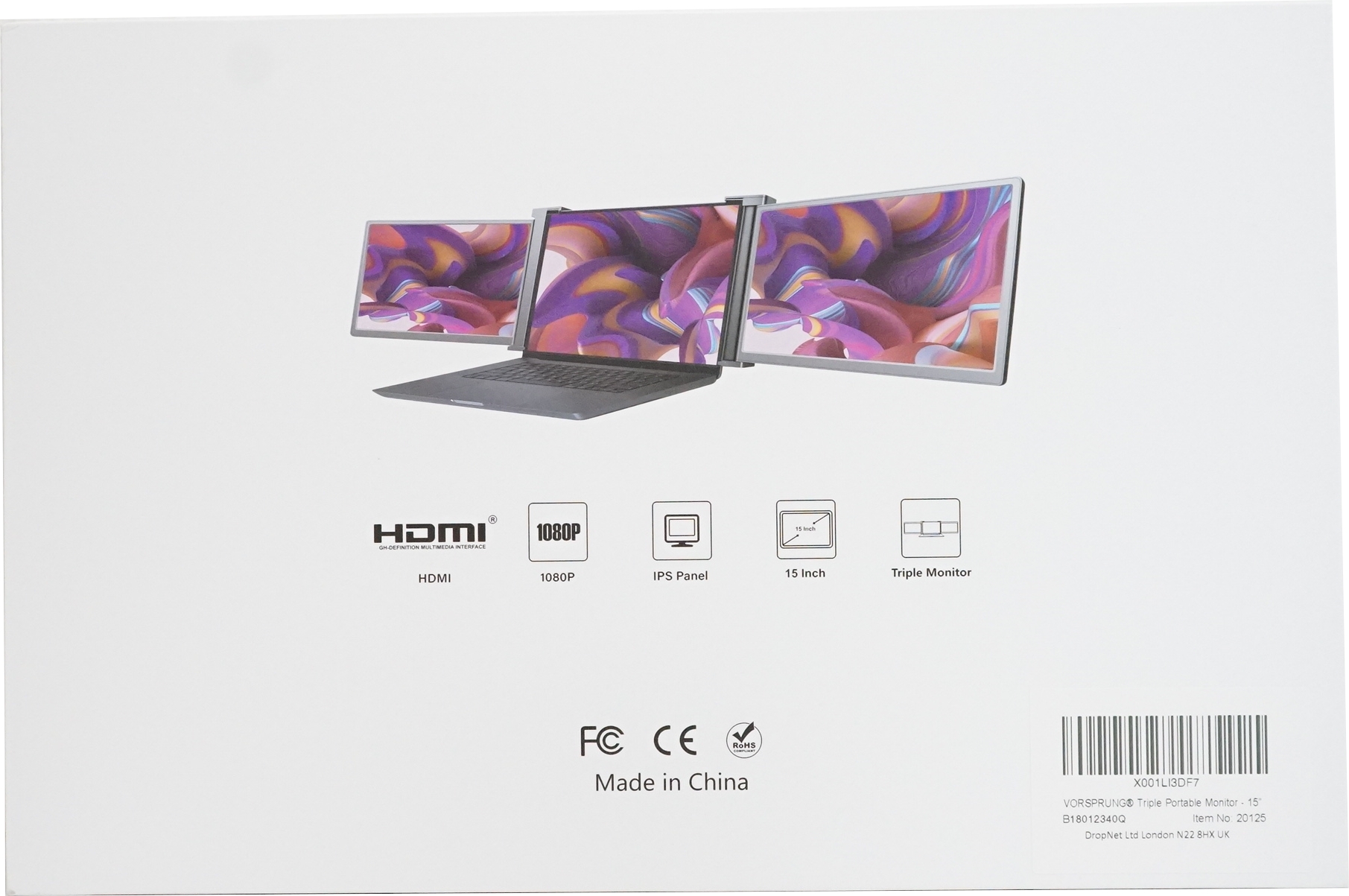 VORSPRUNG Dreifacher Bildschirm Tri-Screen für Laptop/Notebook 15" VORSPRUNG Dreifacher Bildschirm Tri-Screen für Laptop/Notebook 15"
