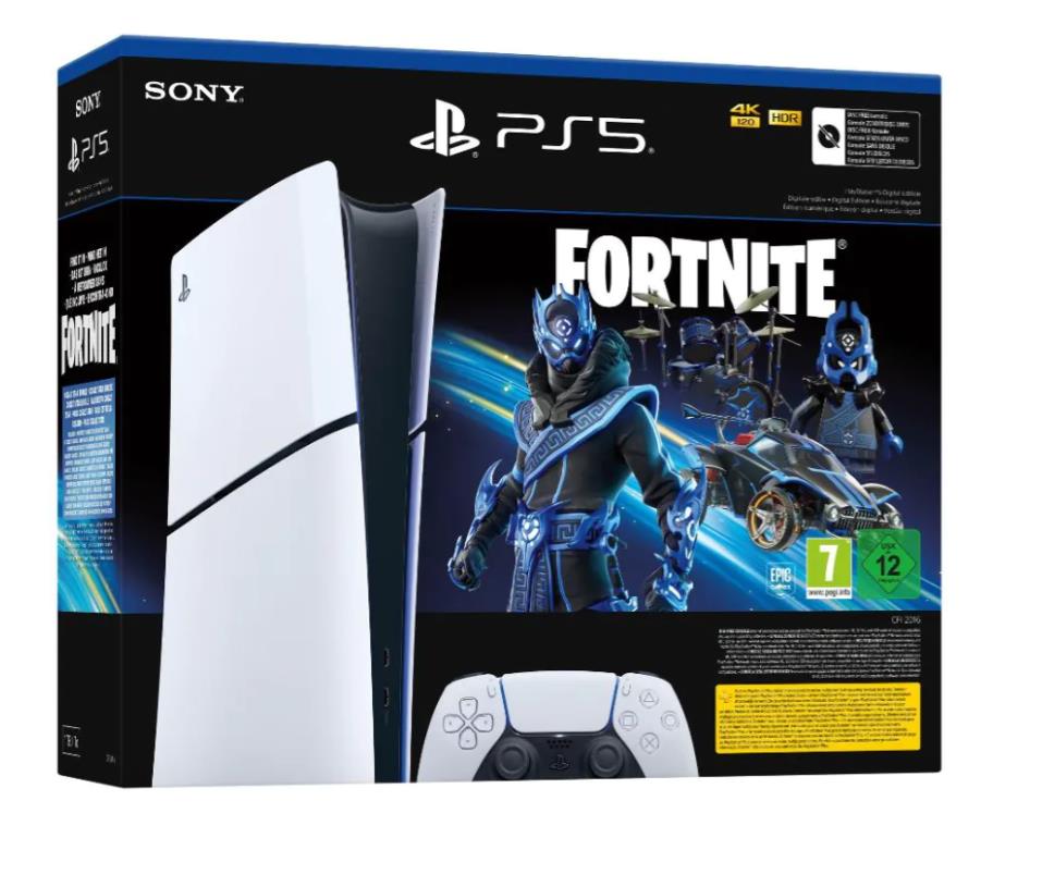 Sony Playstation 5 Slim Digital Edition 1TB Fortnite Cobalt Star Bundle CFI-2016