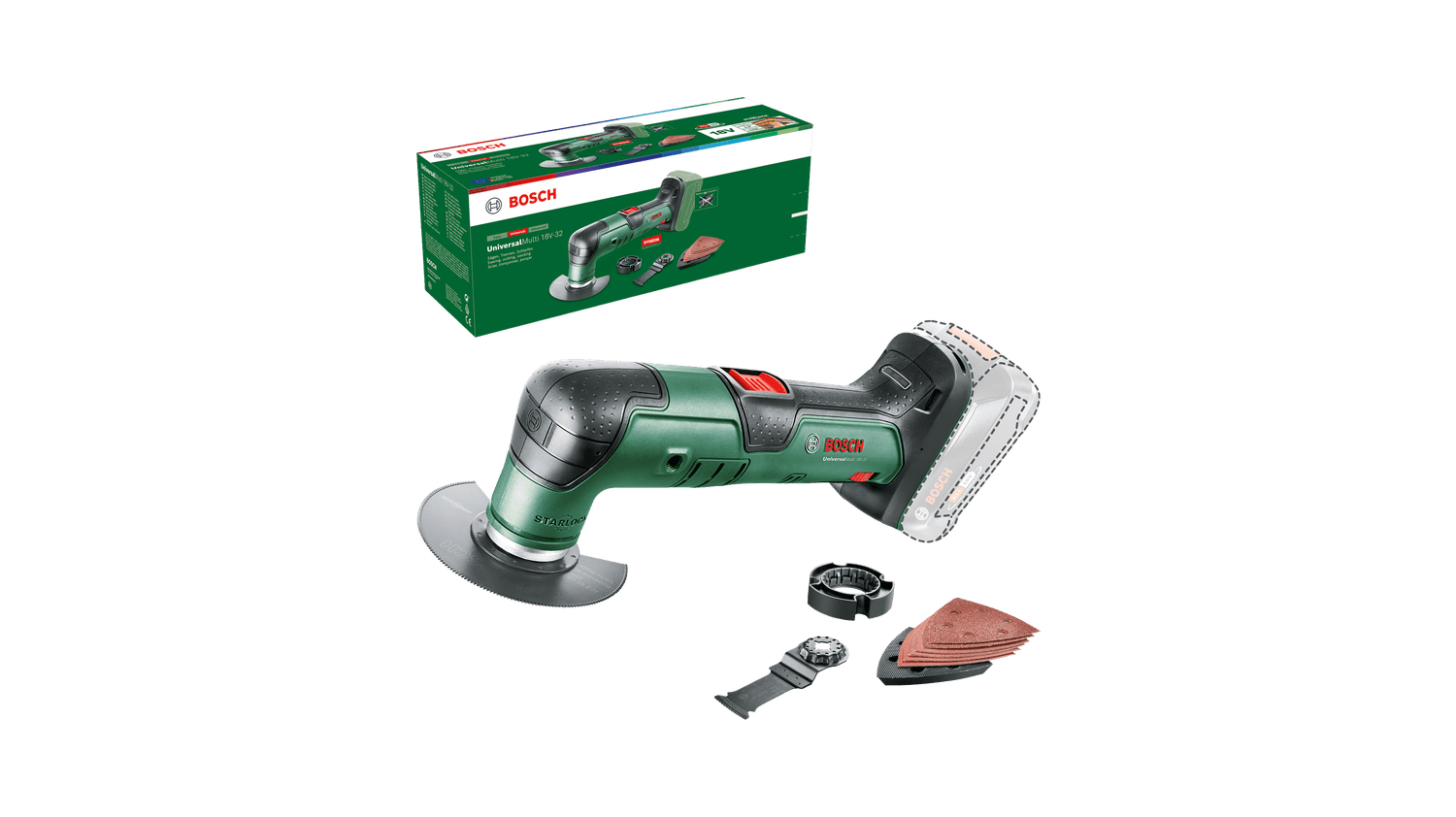 Bosch UniversalMulti 18V-32 ohne Akku ohne Ladegerät