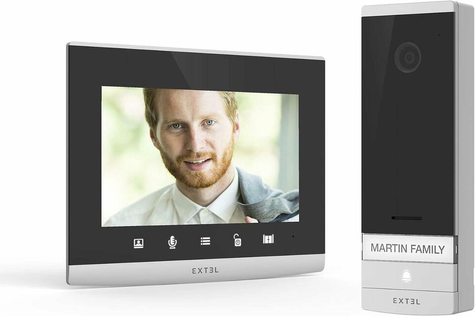 EXTEL Connect 2 smarte Video-Türsprechanlage 7 Zoll Monitor  mit Kamera