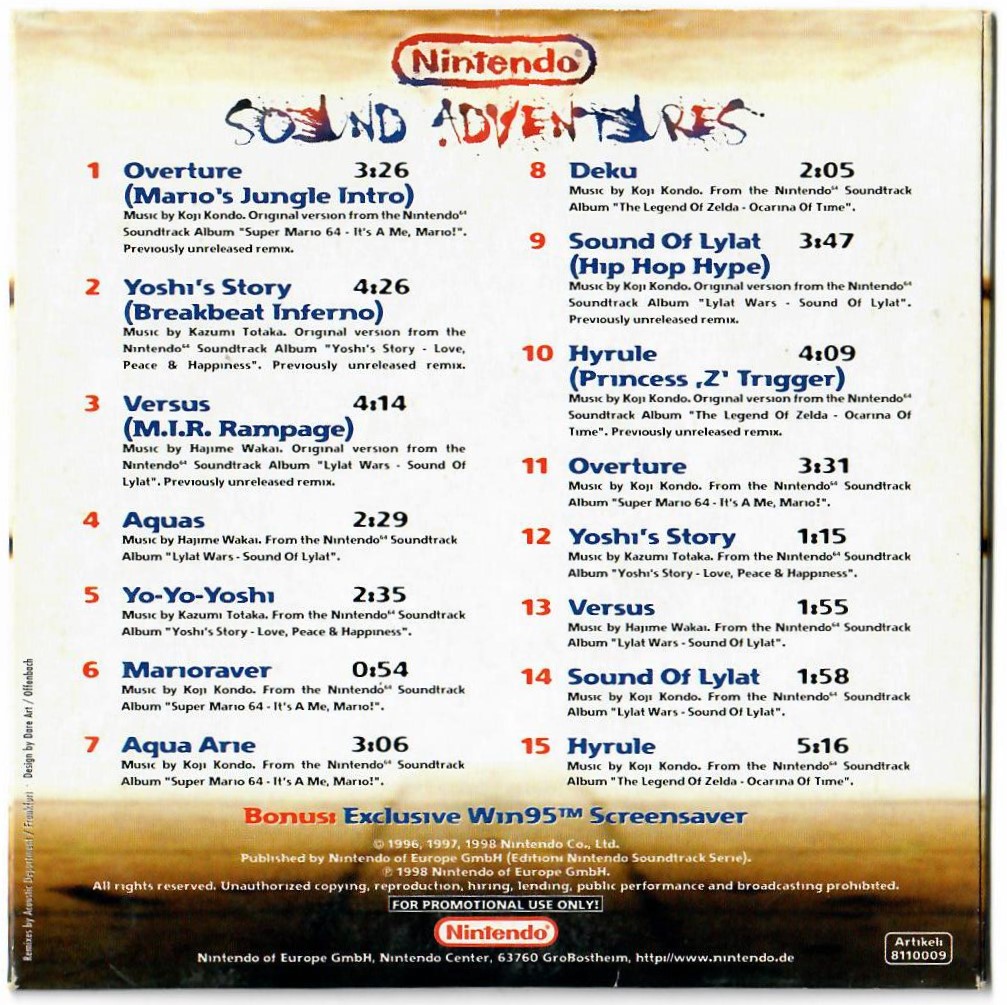 Nintendo Sound Adventures CD Nintendo Sound Adventures CD