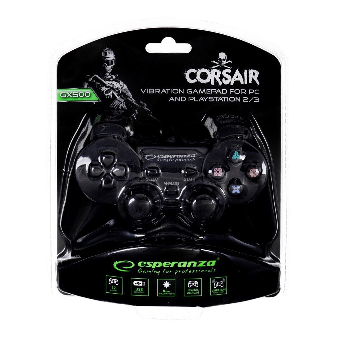 Esperanza Corsair Vibration Gamepad For PC PS2 PS3