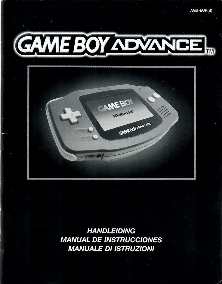 Gameboy Advance Bedienungsanleitung Niederländisch/Spanisch/Italienisch