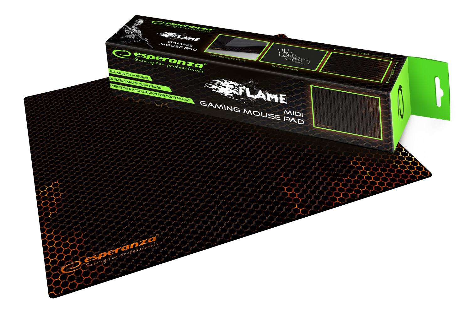 Esperanza Midi Gaming Mouse Pad Flame EGP102R