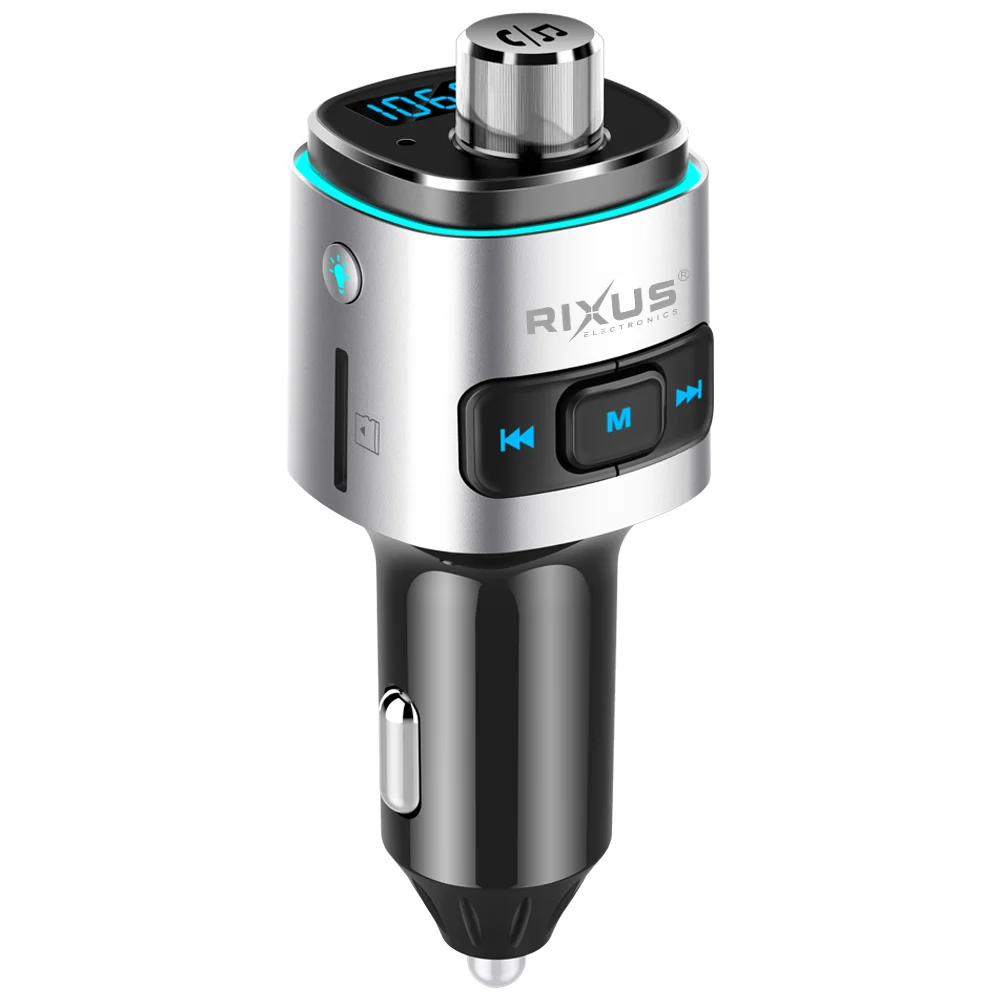 Rixus Wireless Car BT FM Transmitter 18W RXBT16
