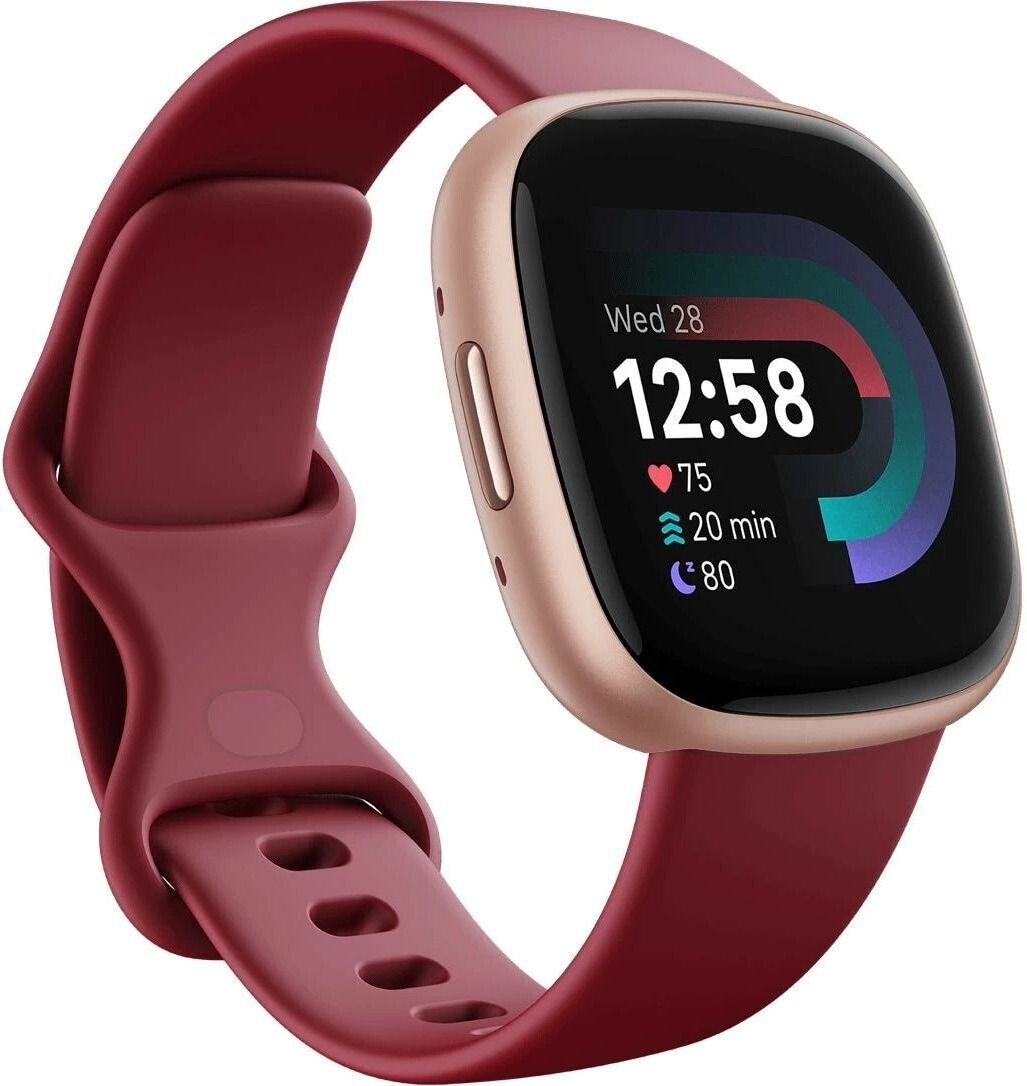 Google Fitbit Versa 4 Smartwatch Fitness-Tracker Rot