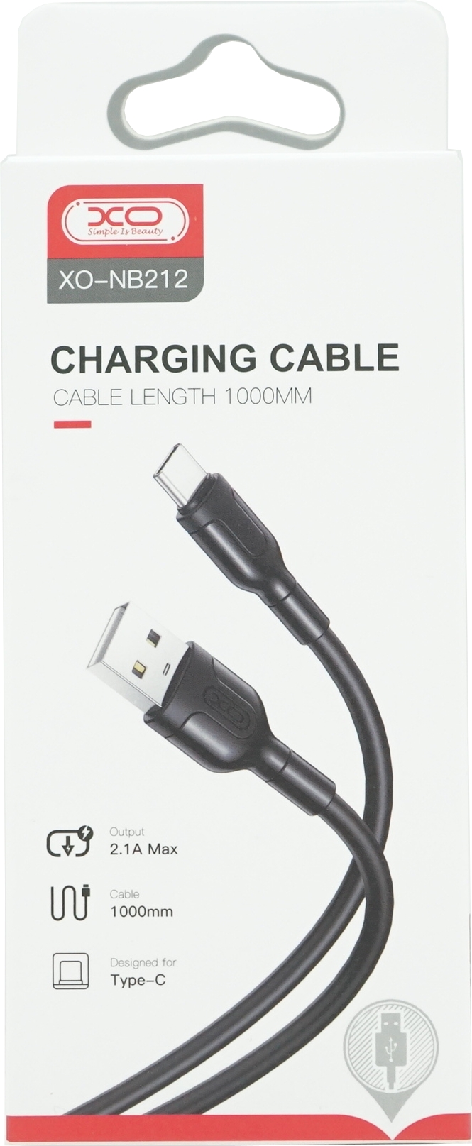 XO USB - USB Type-C Kabel NB212 1m 2,1A Schwarz