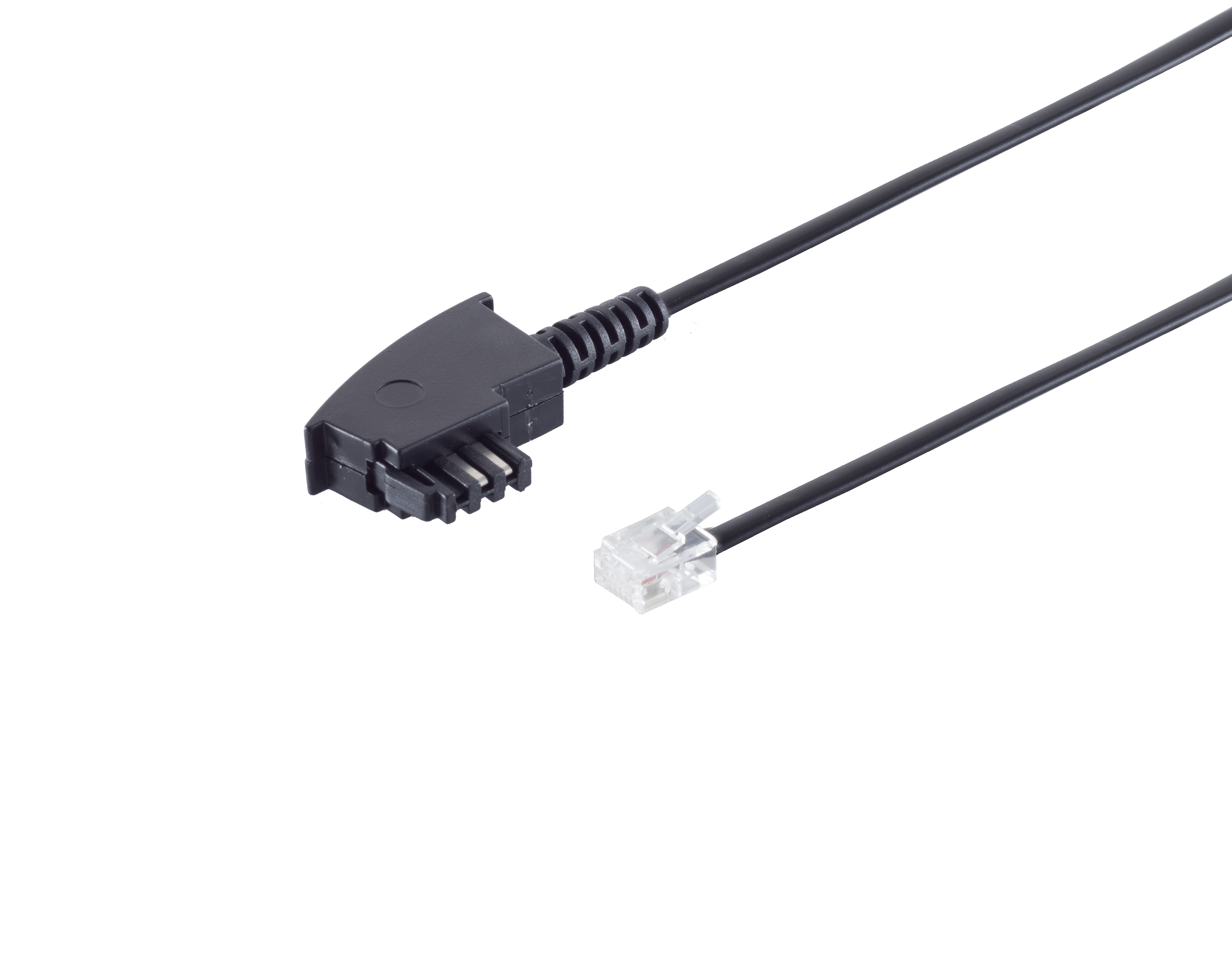 Telefonkabel TAE-F auf Western Stecker 6/2 DEC TAE/NTBA schwarz 6m