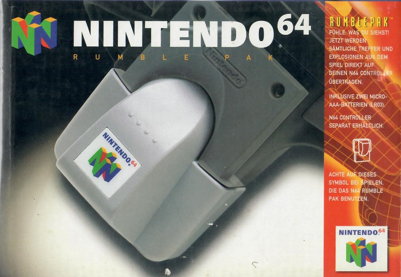 Nintendo 64 Rumble Pak N64 OVP