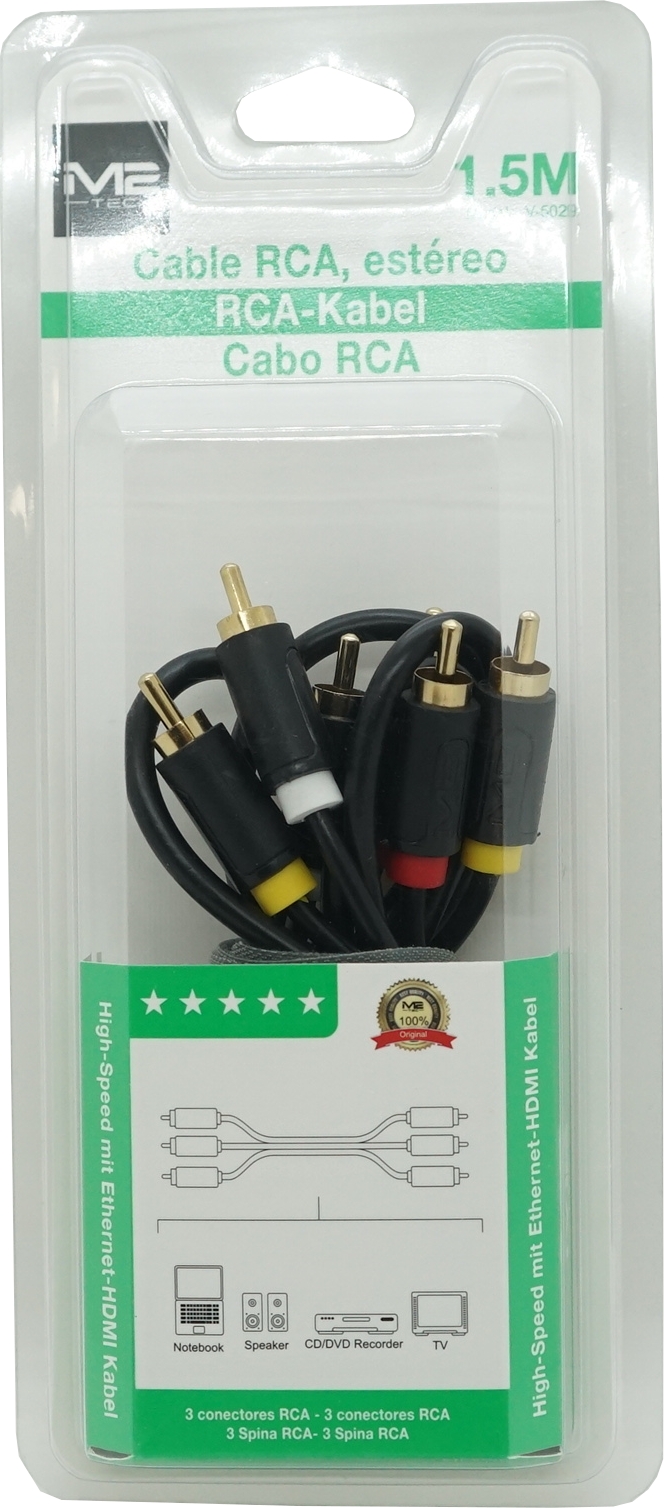 M2 TEC Video Cinch Kabel 1,5m V-5029