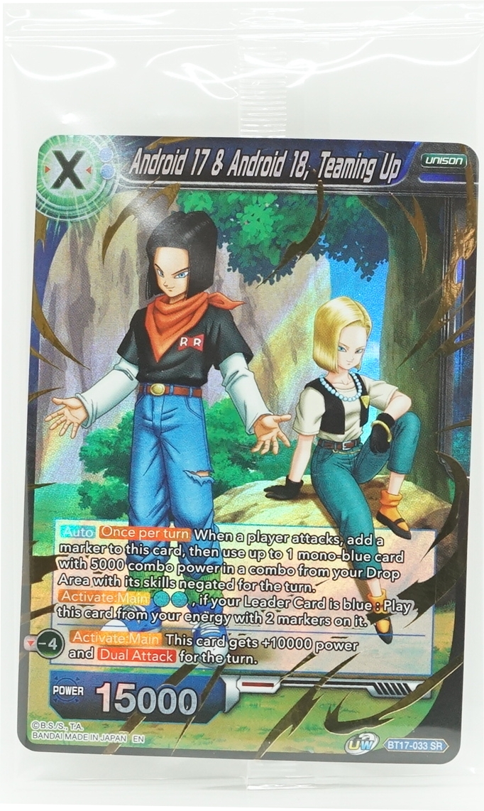 Dragonball Card Game Android 17 & Android 18, Teaming Up Unison BT17-033 SR