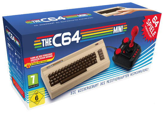 Retro Games C64 Mini Konsole Grau, Inkl. 64 installierte