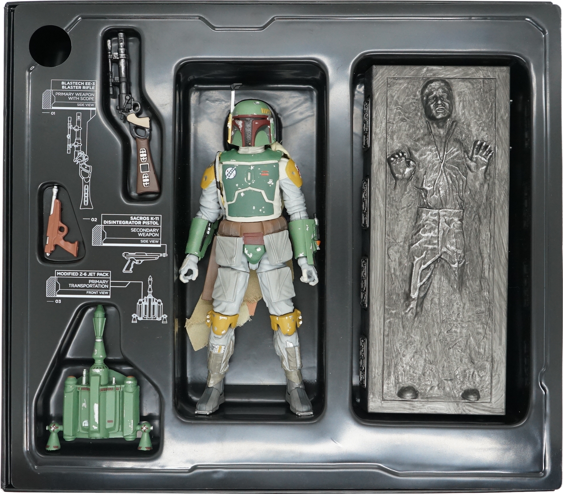 Hasbro Star Wars The Black Series Boba Fett and Han Solo in Carbonite mit Unterschrift Hasbro Star Wars The Black Series Boba Fett and Han Solo in Carbonite mit Unterschrift