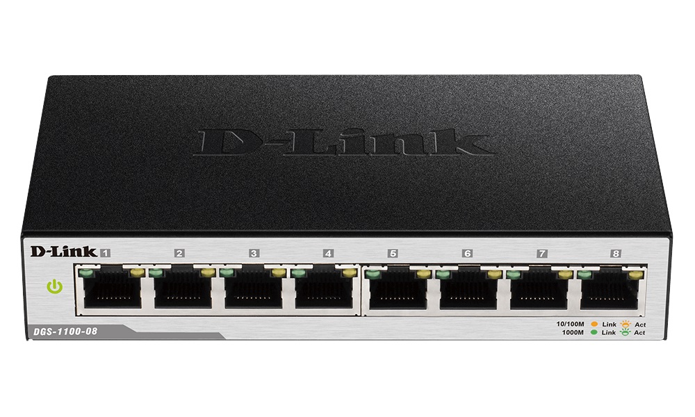 D-Link DGS-1100-08 8-Port Gigabit Desktop Switch