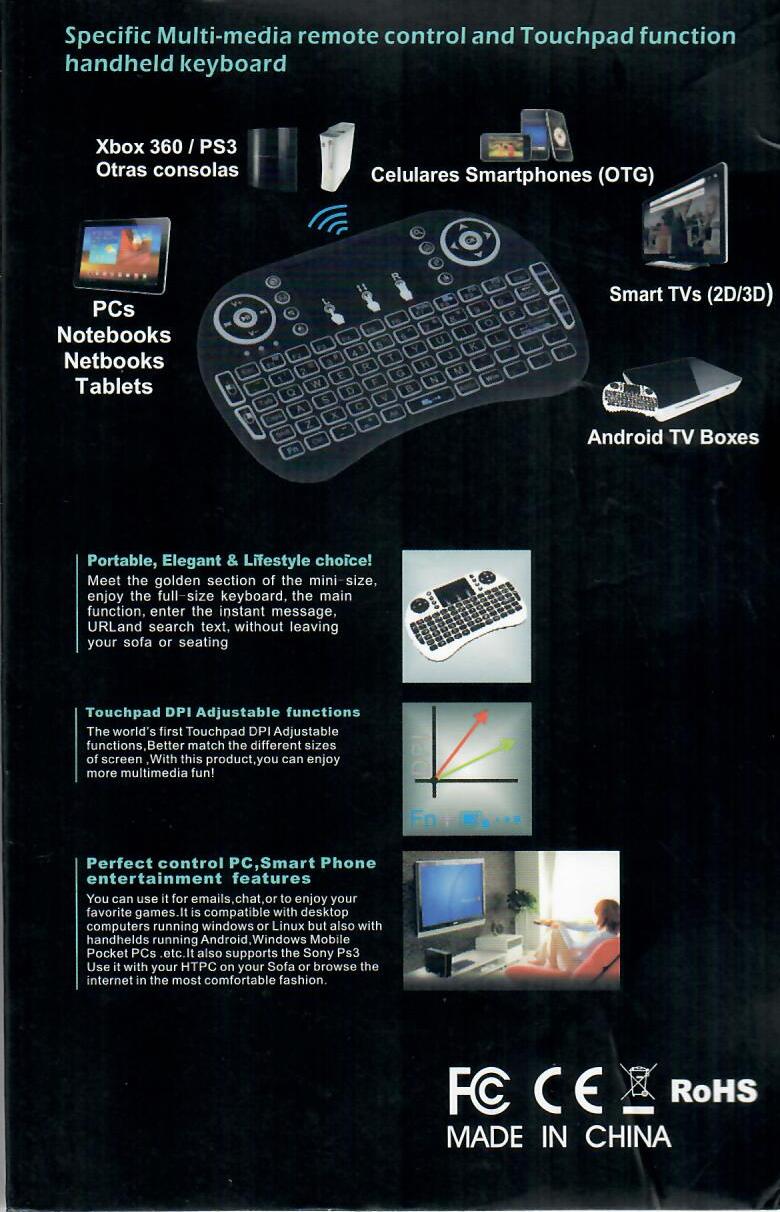 Mini Keyboard Backlit Multi Media Remote Touchpad Handyheld Keyboard Neu Mini Keyboard Backlit Multi Media Remote Touchpad Handyheld Keyboard Neu