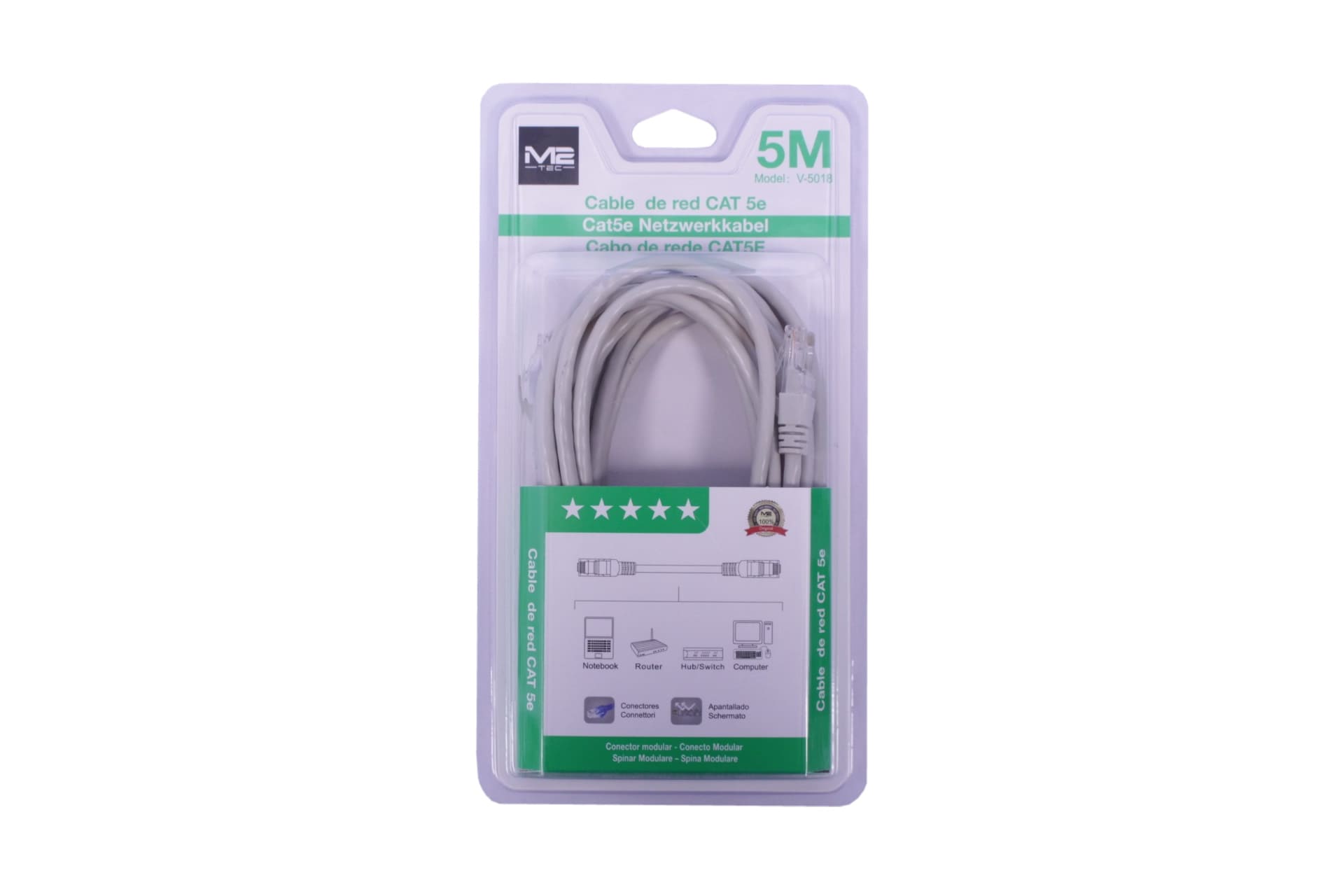 M2 TEC Lan Kabel CAT5e 5m V-5018