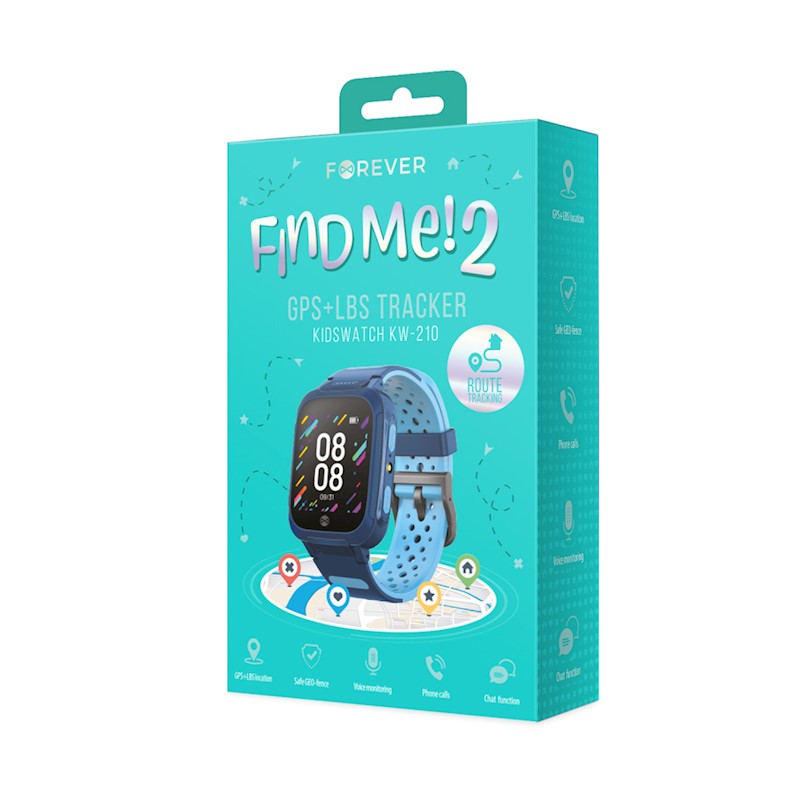 Forever Smartwatch GPS Kids Find Me 2 KW-210 Blue