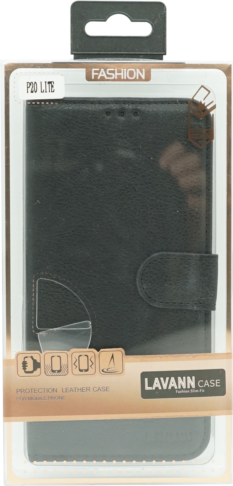 Handycase Bookcover Huawei P20 Lite Schwarz