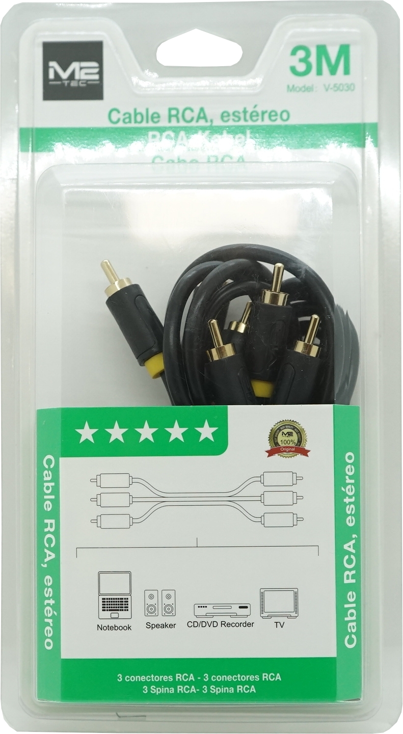 M2 Tec Video Chinch Kabel 3m V-5030