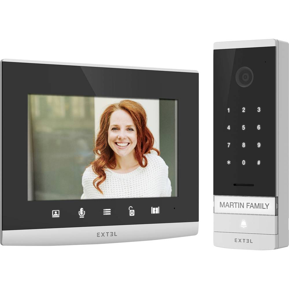 Extel CODE Connect Video-Türsprechanlage Komplett-Set Schwarz