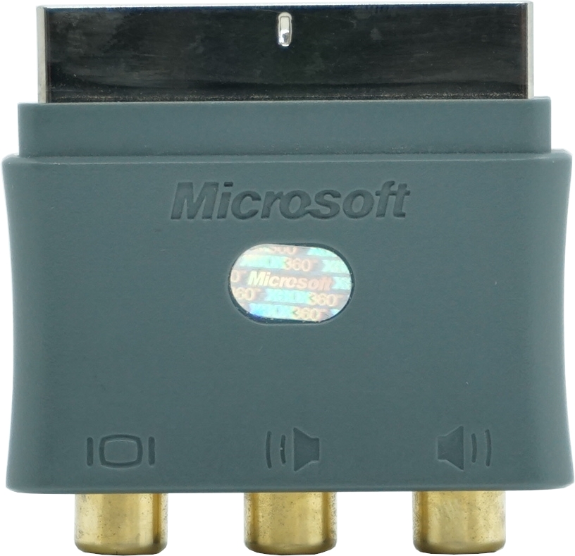 Microsoft Xbox 360 Chinch auf Scart Adapter