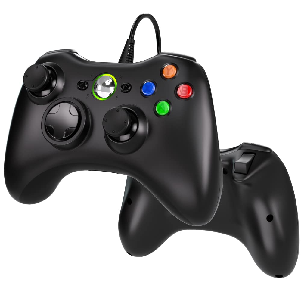Microsoft Xbox 360 Wired Controller Schwarz